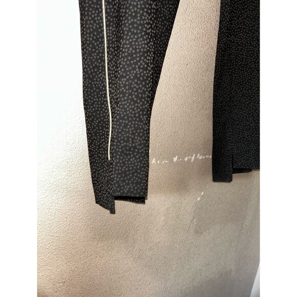 Lisette L Montreal  Preppy Black Gray Dots  Gold SIde Strip  Pants  12  NWT - Picture 4 of 10